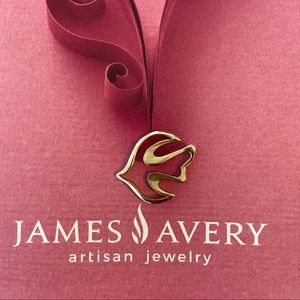 James Avery 14K Gold Open Dove Pendant Retired
